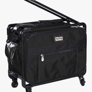 2 Black Rolling Travel Bag SET sewing machine bag